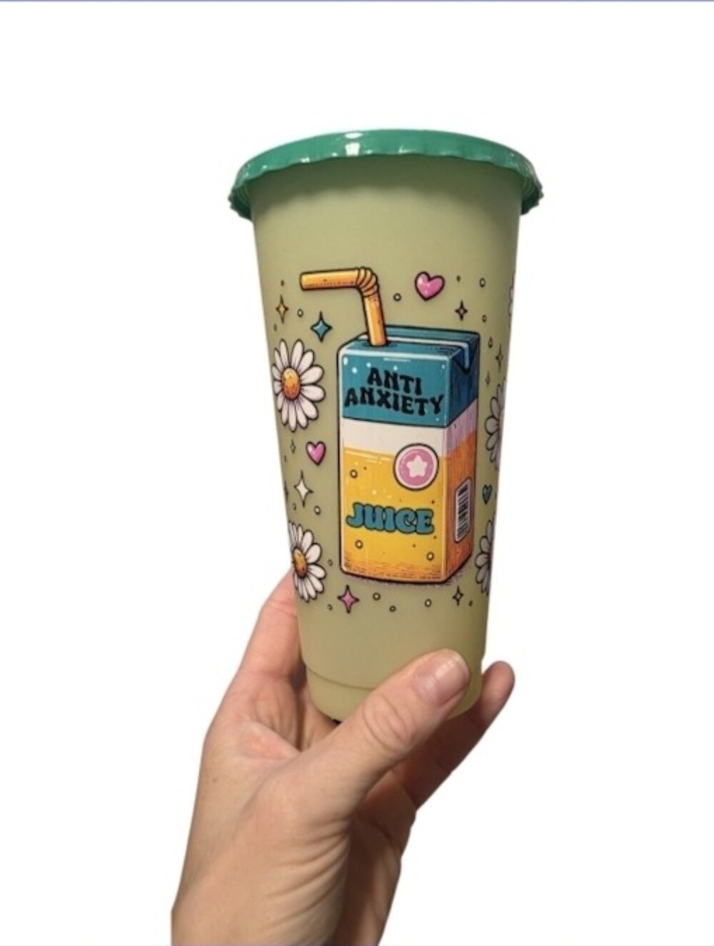 Fun Color Changing Plastic Tumbler With Straw